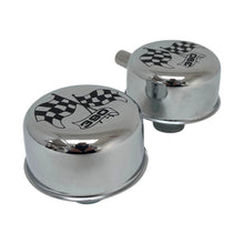 Load image into Gallery viewer, FE 390 Checkered Flag Valve Cover Breather &amp; PCV Breather - Chrome