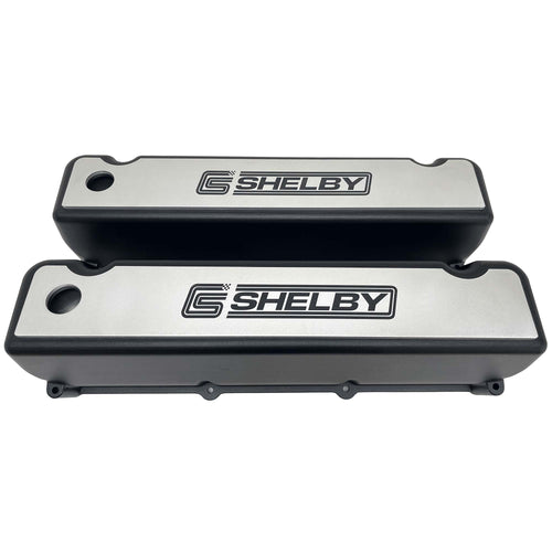Ford Big Block 429/460 Tall Valve Covers - Shelby Logo - Black