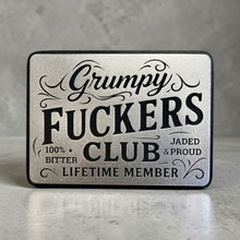 Load image into Gallery viewer, Grumpy Fuckers Club Diecast Aluminum Engraved Tow Hitch