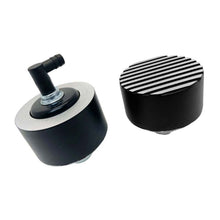 Load image into Gallery viewer, Diecast Aluminum Narrow Fin Valve Cover Breather &amp; PCV Valve - Black