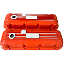 Load image into Gallery viewer, Big Block Chevy Finned Valve Covers - Custom - Orange
