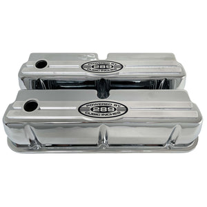 Ford Small Block 289 Tall Valve Covers - Oval Billet - Polished