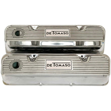 Load image into Gallery viewer, Ford 351 Cleveland - De Tomaso Script Logo - Valve Covers - Polished
