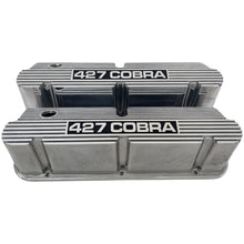 Load image into Gallery viewer, Ford Small Block Pentroof 427 Cobra Valve Covers - Solid Letter - Polished