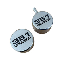 Load image into Gallery viewer, 351 Windsor Logo Billet Aluminum Breather &amp; PCV Valve - Polished
