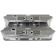 Load image into Gallery viewer, Ford FE Tall Powered By 390 Valve Covers - Long Plate - Polished