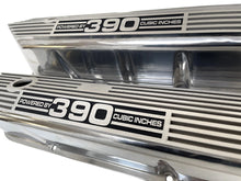 Load image into Gallery viewer, Ford FE Tall Powered By 390 Valve Covers - Long Plate - Polished