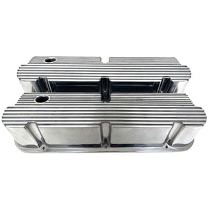 Ford Small Block Pentroof All-Finned Valve Covers - Polished