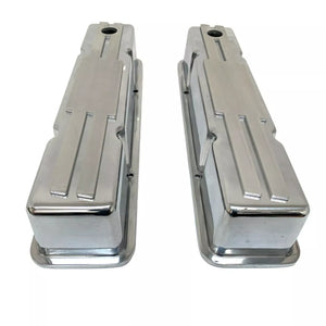 Small Block Chevy Tall Valve covers - Billet Top - Custom - Polished