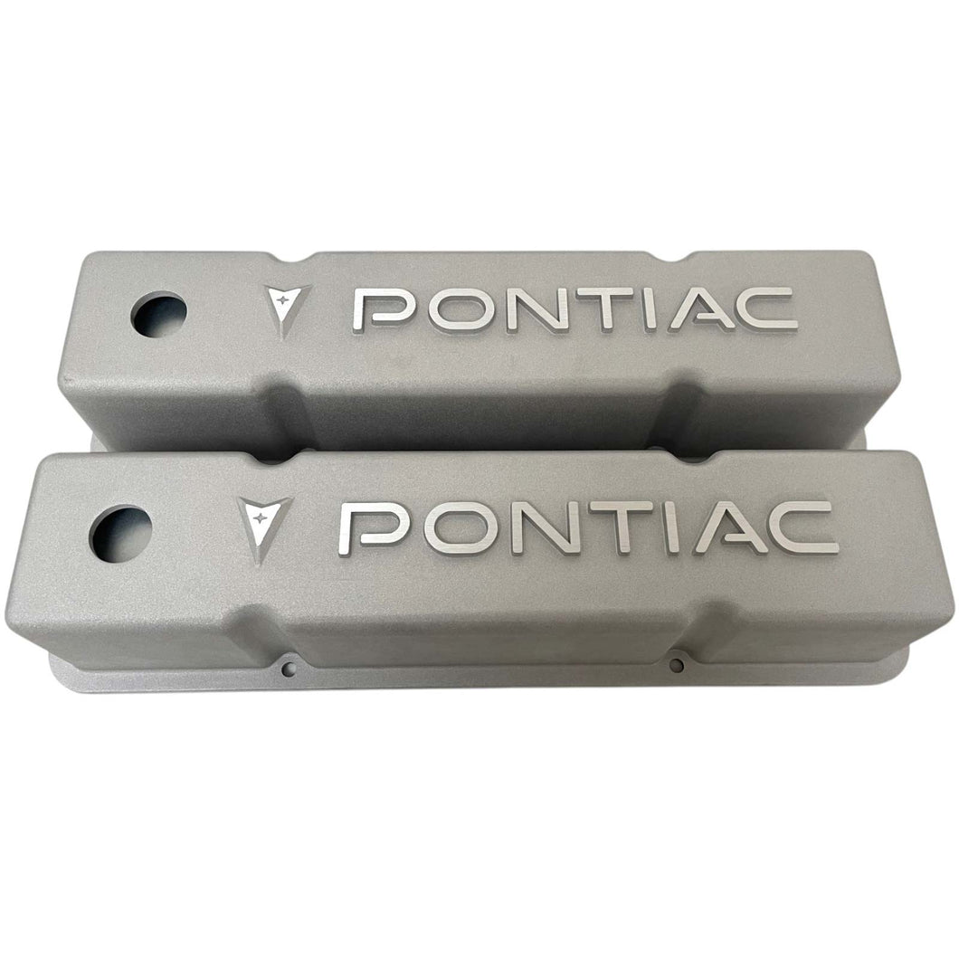 Small Block Chevy Pontiac Raised Letter Valve Covers - As-Cast