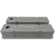 Load image into Gallery viewer, Small Block Chevy Pontiac Raised Letter Valve Covers - As-Cast