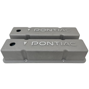 Small Block Chevy Pontiac Raised Letter Valve Covers - As-Cast