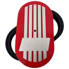 Load image into Gallery viewer, 15&quot; Oval Raised Billet Top Air Cleaner Kit - Custom - Red