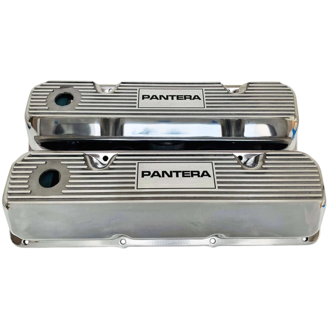 Ford 351 Cleveland - Pantera - Finned Valve Covers - Polished