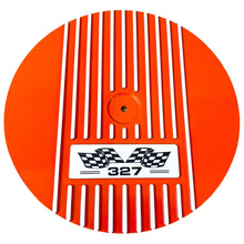 Load image into Gallery viewer, Small Block Chevy 327 Flag Logo 14&quot; Air Cleaner Kit - Orange