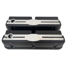 Load image into Gallery viewer, Ford 289, 302, 351 Windsor Tall Valve Covers - Ova Billet Top - Black