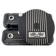 Load image into Gallery viewer, 454 Big Block Chevy Finned Valve Covers &amp; 14&quot; Air Cleaner Kit - Black