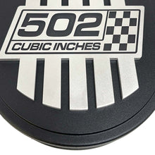 Load image into Gallery viewer, 502 Cubic Inches, Custom Raised Billet Top Logo 15&quot; Oval Air Cleaner Lid Kit - Black