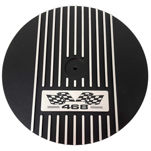 Big Block Chevy 468 Flag Logo 14" Air Cleaner Kit - Black