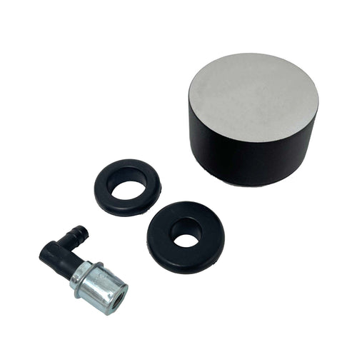 Black Diecast Aluminum Valve Cover Breather & Small PCV Valve - Custom