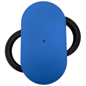 15" Oval Air Cleaner Lid Kit - Custom Engravable - Blue