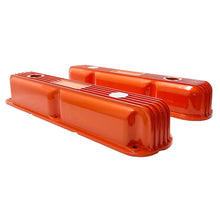Load image into Gallery viewer, Mopar Performance 273, 318, 340, 360 Valve Covers Finned Orange