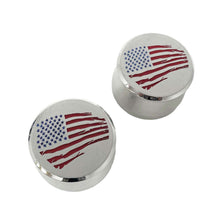 Load image into Gallery viewer, American Flag Billet Aluminum Valve Cover Breathers - Polished