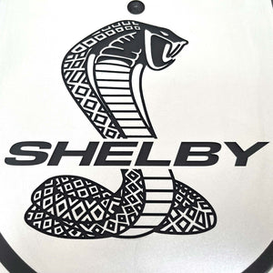 Ford Shelby Cobra 15" Oval Air Cleaner Kit - Style 1 - Silver