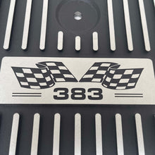 Load image into Gallery viewer, Small Block Chevy 383 Flag Logo Valve Covers &amp; 13&quot; Air Cleaner - Black