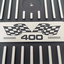 Load image into Gallery viewer, Small Block Chevy 400 Flag Logo Valve Covers &amp; 14&quot; Air Cleaner - Black