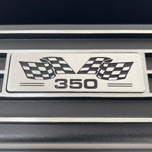 Load image into Gallery viewer, Small Block Chevy 350 Flag Logo Valve Covers &amp; 13&quot; Air Cleaner - Black