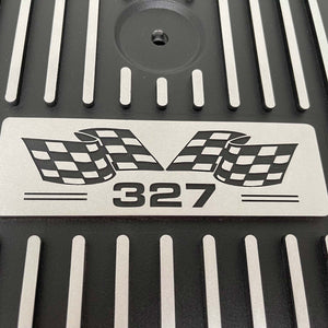 Small Block Chevy 327 Flag Logo 13" Air Cleaner Kit - Black