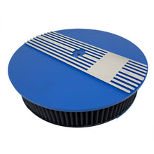 Load image into Gallery viewer, Ford FE 390 American Eagle 13&quot; Round Air Cleaner Kit - Narrow Fins - Blue