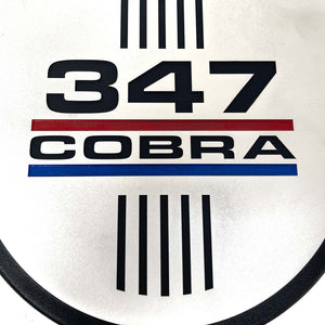 Ford 347 Cobra 15" Oval Air Cleaner Kit - 3 Color Logo - Silver