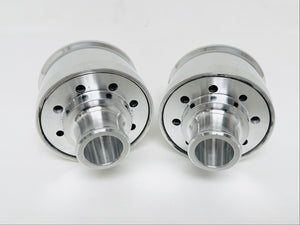 Custom Billet Aluminum Breather Set - Silver