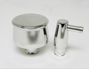 Polished Billet Aluminum Breather and PCV Breather Set - Customizable