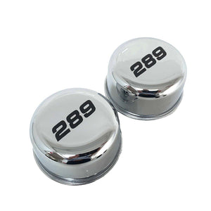 Ford 289 Chrome Breather and Grommet Set