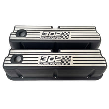 Load image into Gallery viewer, Ford 302 Windsor Black Tall Valve Covers, 302 CUBIC INCHES, Style 2