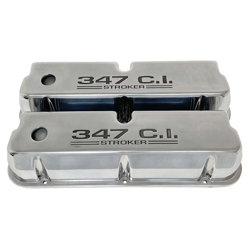 Ford 347 STROKER Tall Valve Covers - Polished, Premium Series