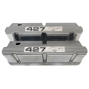 Ford Small Block Pentroof 427 Windsor Tall Valve Covers - Polished
