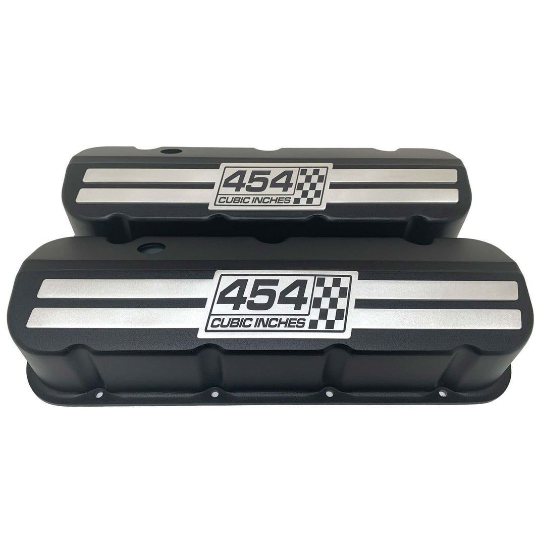 Chevy 454 Cubic Inches - Big Block Tall Slant Top Valve Covers - Black