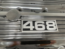 Load image into Gallery viewer, Big Block Chevy 468 Valve Covers, Classic Finned, Polished, Version 2