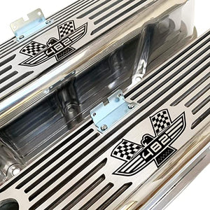 Ford FE 482 American Eagle Valve Covers Tall Finned - Polished
