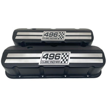 Load image into Gallery viewer, Chevy 496 Big Block Tall Slant Top Valve Covers - Billet Top - Black