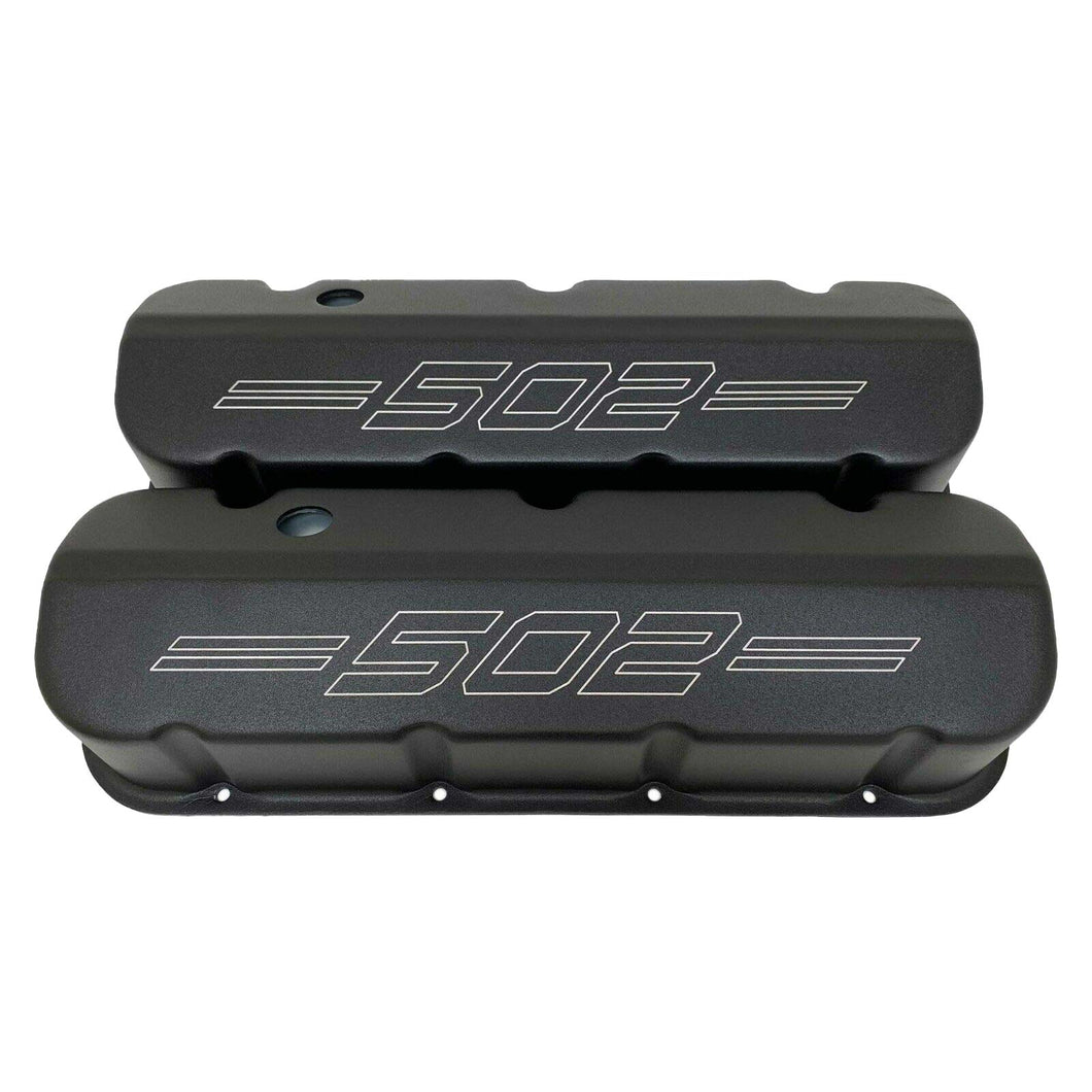 Chevy 502 Big Block Valve Covers Tall - ( Outline ) Black