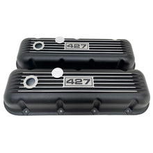 Load image into Gallery viewer, Big Block Chevy 427 Classic Finned Valve Covers - Black