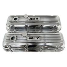 Load image into Gallery viewer, Big Block Chevy 427 Valve Covers, Classic Finned - Polished