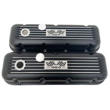 Load image into Gallery viewer, Big Block Chevy 454 Flag Logo, Classic Finned, Black Valve Covers