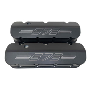 Chevy 572 Big Block Valve Covers Tall - ( Outline ) Black