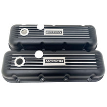 Load image into Gallery viewer, Big Block Chevy Motion Classic Finned, Style 2, Black Valve Covers